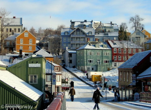 Trondheim,Bakklandet,Vinter